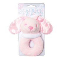 RT26-P: Pink Bunny Rattle Toy